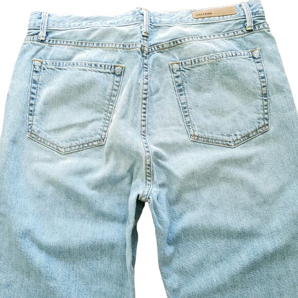 GRLFRND Emily straight leg high waist cropped jeans in Yellow Horizon Sz 30 NEW - Picture 8 of 12